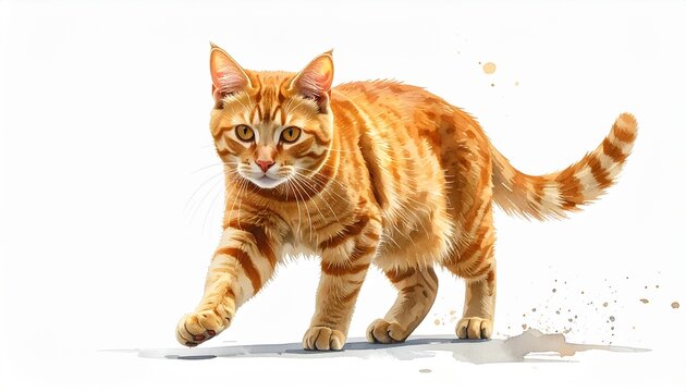 tabby cat isolated on white - Powered by Adobe