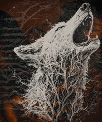 grunge wolf