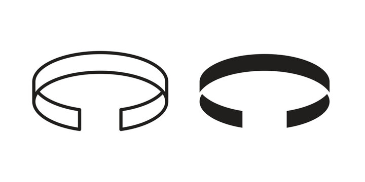Bracelet icon Illustrations, thin line symbol - editable stroke