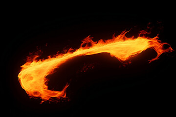 Fototapeta premium Fire Overlay Effect – Long Bright Flame Streak