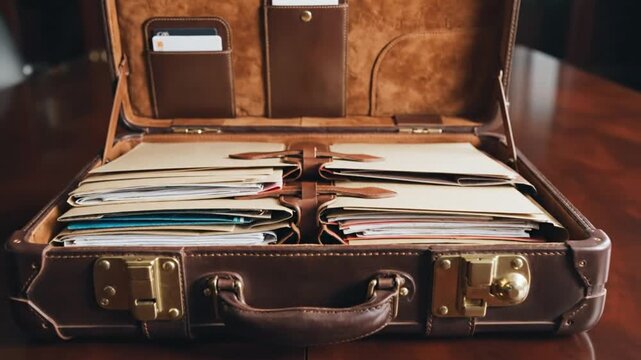 Business Briefcase Opening Animation Business Advertisement Legal Document Briefcase
