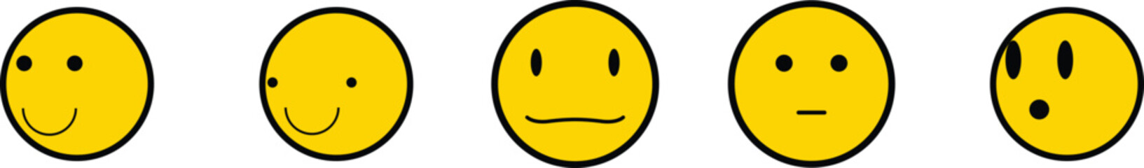 emoji face  Emoticon features emoji faces in   smile, happy, sad, angry, and surprised expressions color, simple line smiley face vector illustration. Doodle Emoji face icon set. Hand drawn sketch sty