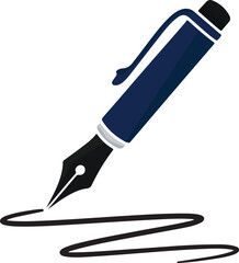 Vector illustration of a pen isolated on transparent background