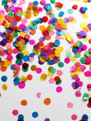 party decoration and holidays concept  confetti over white background no logos no brands ar 34