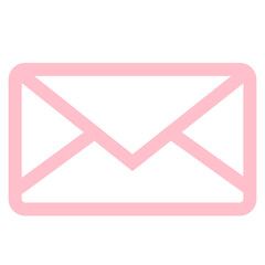 Naklejka premium Pink Envelope Symbol Icon PNG, Isolated on Transparent Background