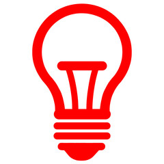 Red Bulb PNG on transparent background.