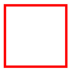 Obraz premium Red Square Minimalistic Outline Design