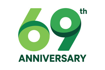 The 69th Anniversary logo is displayed prominently in green on a white background.