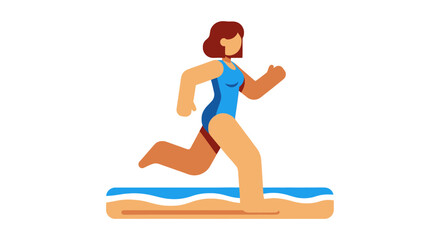 Swimming Figure Energetically Entering The Water Illustrated Against A Deep Black Backdrop