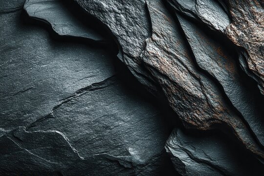 Black slate minimalistic desktop wallpaper with textured surface showcasing natural elegance