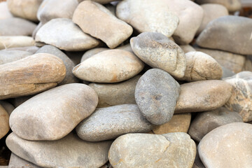Texture of pebbles as background, closeup