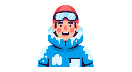 Snowboarder Ready to Tackle the Slopes with Colorful Winter Gear and Positive Attitude