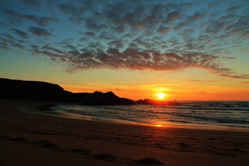 coucher de soleil à belle ile en mer