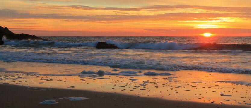 coucher de soleil &agrave; belle ile en mer