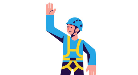 Safety Inspector Giving Acknowledgment in Bold Colors Over Black Background