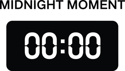 Midnight moment clock, representing the transition to a new day or a significant event