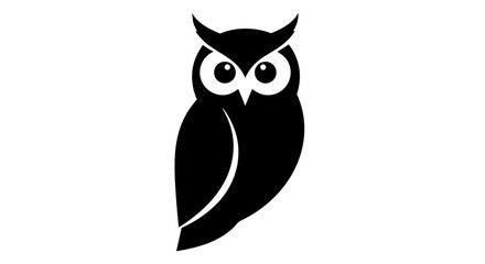Owl Silhouette: A stark silhouette of an owl, a symbol of wisdom and mystery, perched in serene stillness, its form defined against a background. 