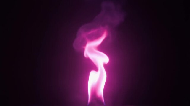Vibrant Magenta Flames and Ethereal Smoke Reflections