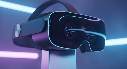 Virtual reality headset aesthetic shot.