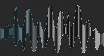 Abstract sound wave pattern dark background