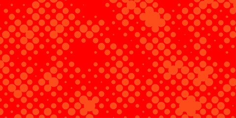 Dots pop art halftone with red background modern art banner template future technology concept design, halftone dots red and white color pattern gradient grunge dotted texture effect background.