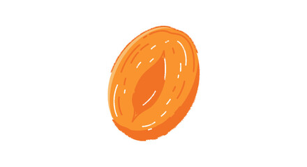 Orange Fruit Slice Isolated on Black: An Artistic Representation of a Food Item