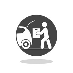 Curbside Pickup sign with shadow