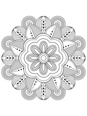 PrintFlowers coloring mandala  pages for adules