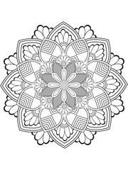 PrintFlowers coloring mandala  pages for adules