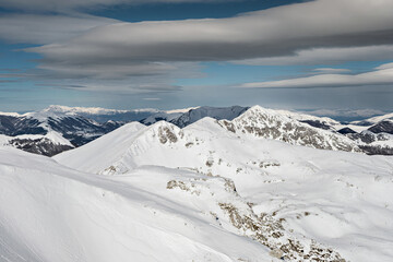 Snow-capped Apennine mountains, Abruzzo Lazio and Molise national park