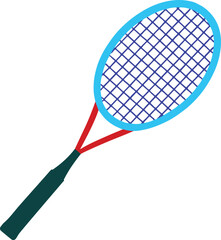 vector art of tennis bat illustration