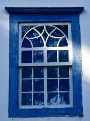 window in old Brazilian coffee farm house