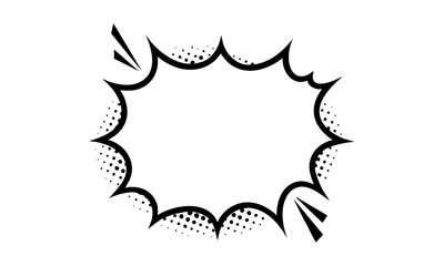Obraz premium Cartoon explosion frame outline in comic style vector frame for comic text illustration, easily editable.
