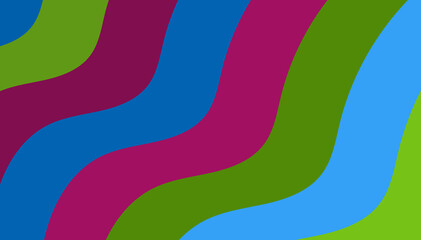 Colorful Wavy Lines Pattern: Abstract Curves in Blue, Green, and Pink Design