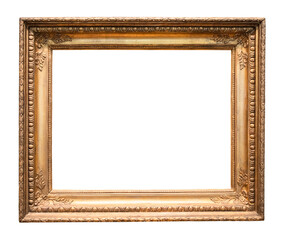 antique horizontal wide gold painting frame cutout