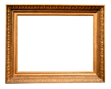 ancient horizontal classical picture frame cutout