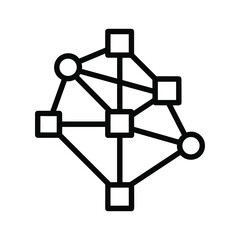 Network diagram with nodes and connections