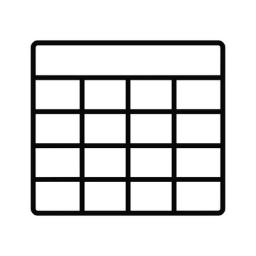 Simple grid table icon