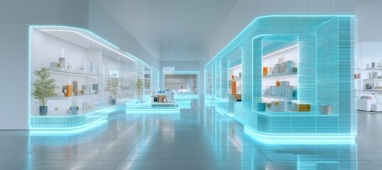 ai-powered shelf forecast shining over pet store displays