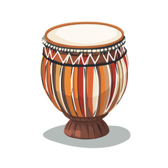 Tabla Drums, modern 2D flat vector illustration in icon style, isolated on pure white background.