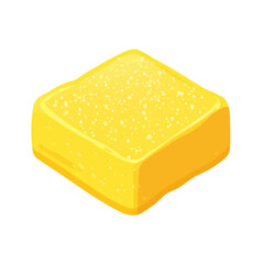 Polenta, modern 2D flat vector illustration in icon style, isolated on pure white background.