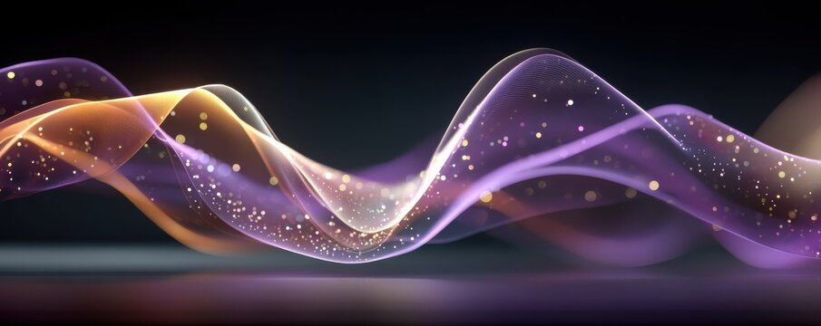 Vibrant neon waves and sound-inspired fluid visuals in a luminous futuristic abstract design