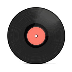 2D flat vector illustration of Vinyl Record, designed in a clean icon style and isolated on a white background.
