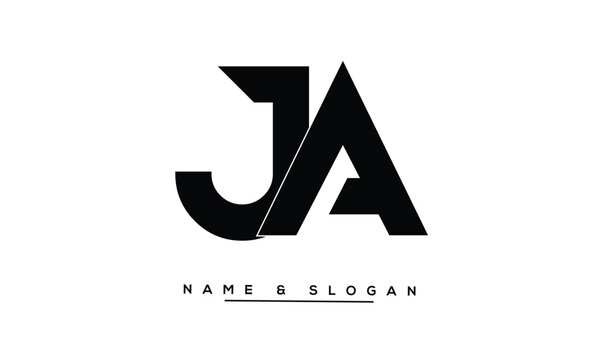 JA, AJ Abstract Letters Logo Monogram
