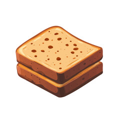 Minimal 2D vector illustration of Scrapple in flat icon style on a plain white background.