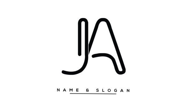 JA, AJ Abstract Letters Logo Monogram