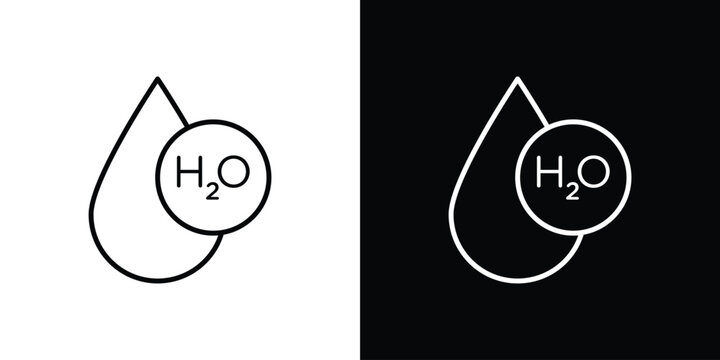 H2o icon logo design. symbol icon vector set