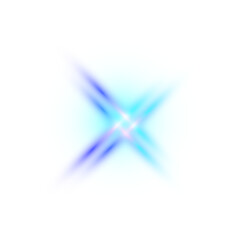 Colorful Lens Flare Light Effect on Transparent Background &ndash; Realistic Neon Glow Overlay for Photo Editing and Design