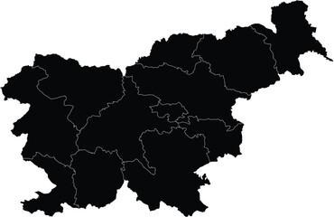 Vector Map of Slovenia with Regions