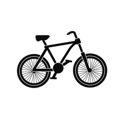 Fototapeta premium A stylized black vector of a bicycle, sleek and dynamic.